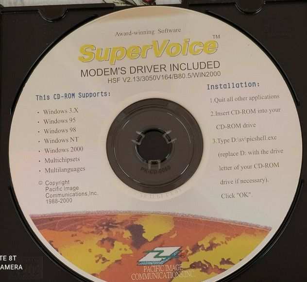 CD-ROM SUPERVOICE SOFTWARE Modems Driver Included.