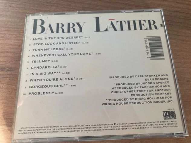 CD Turn me loose Barry lather