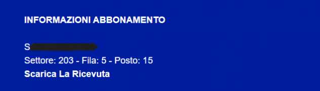 Cedo abbonamento per Inter - Juventus Tessera Siamo Noi