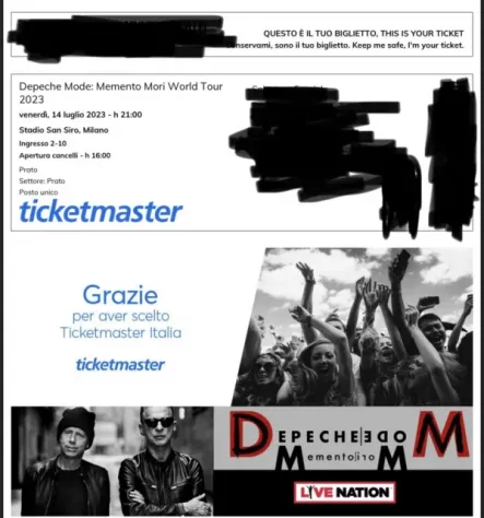 Cedo due biglietti per concerto Depeche Mode a Milano