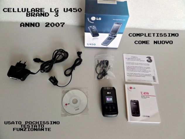 Cellulare LG U450 X-series (brand 3) Anno 2007 ( completo ) e funzionante