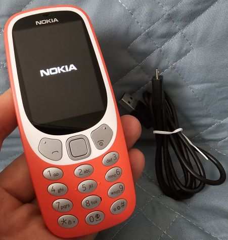 Cellulare Nokia 3310 3G modello TA-1006 dual sim formato nano, colore arancione