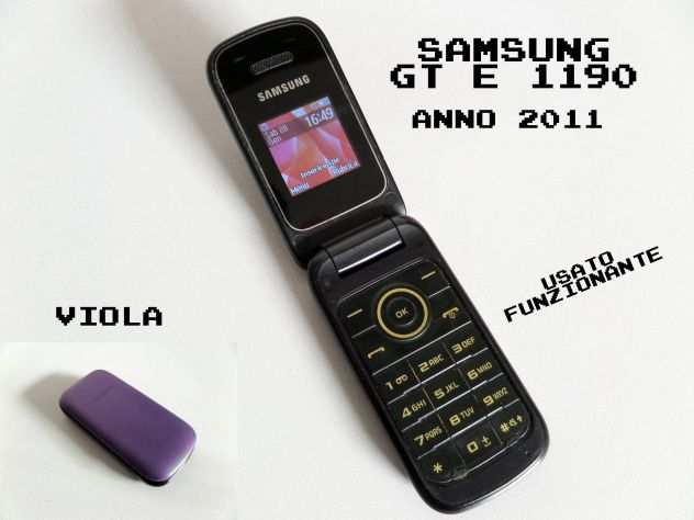 Cellulare SAMSUNG GT-E 1190 Anno 2011 USATO FUNZIONANTE