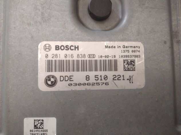 Centralina motore BMW E91 BOSCH 0 281 016 838, 0281016838, DDE 8 510 221, DDE851