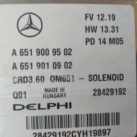 CENTRALINA MOTORE DELPHI Motore ECU, Mercedes, A6519009502, A 651 900 95 02, A65