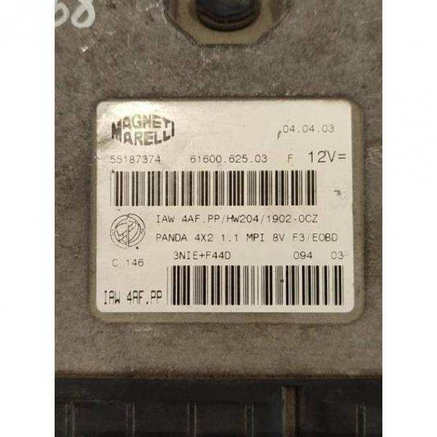 CENTRALINA MOTORE FIAT Panda 2Acircdeg Serie 55187374 IAW4AFPP 187A1000 benzina 1108 (0310)