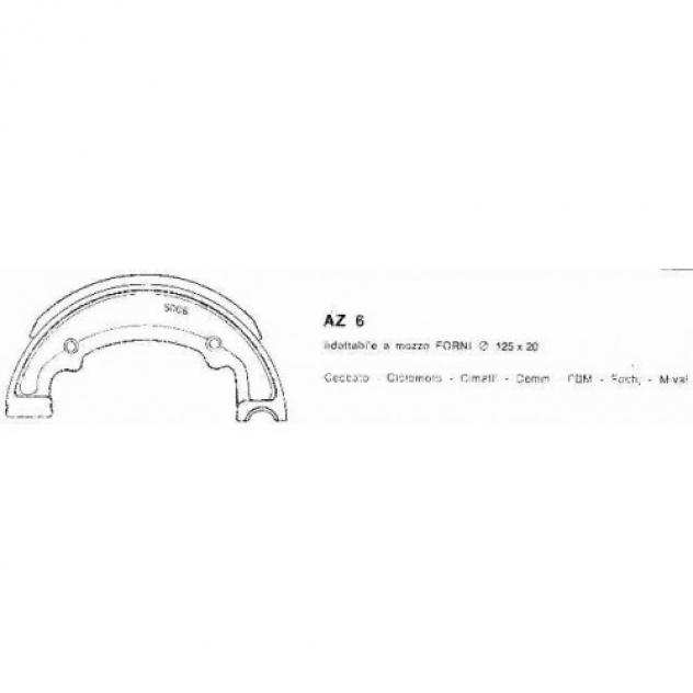 Ceppi freno forma AZ 6 da 125 x 20