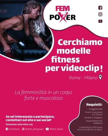 Cercasi modelle fitness per videoclip a Milano