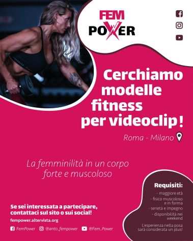 Cercasi modelle fitness per videoclip a Roma