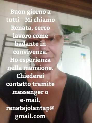 CERCO LAVORO COME BADANTE