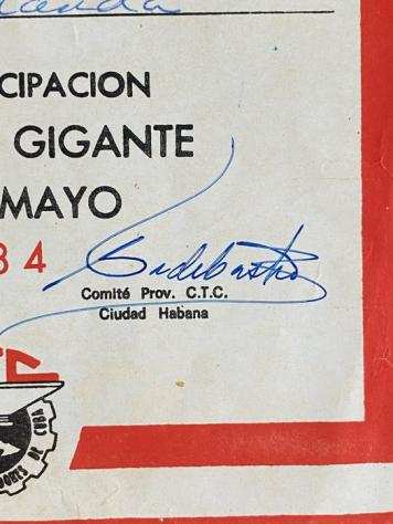 Certificato - Fidel Castro - Autografo Fidel Castro - 1984