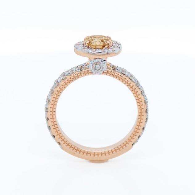 Certified - 14 carati Oro rosa - Anello - 1.92 ct Diamante