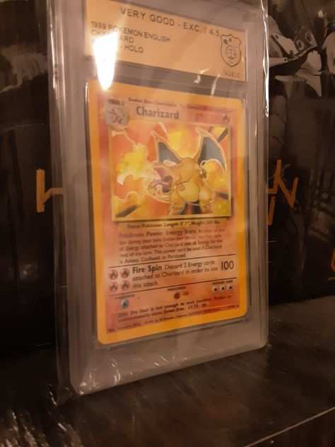 Charizard holo 4102 Graad PSA 4,5 Set Base ENG