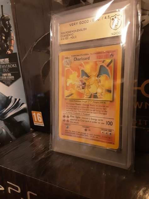 Charizard holo 4102 Graad PSA 4,5 Set Base ENG