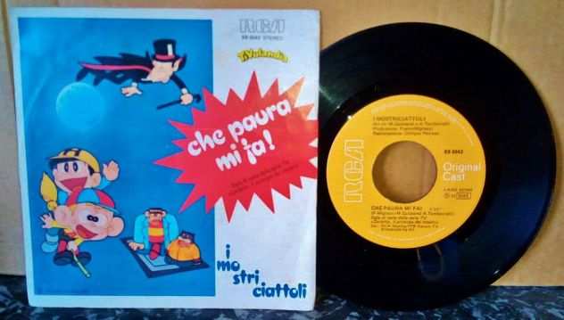 CHE PAURA MI FA I MOSTRICIATTOLI CARLETTO IL PRINCIPE DEI MOSTRI VINILE 45 GIRI