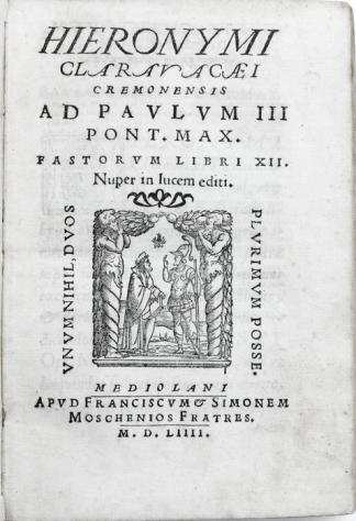 Chiaravacci - Fastorum - Hieronymi Claravacaei Cremonensis - 1554