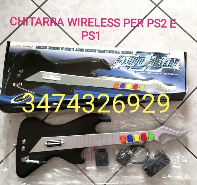 Chitarra Wireless per PS2 e PS1 Nuova