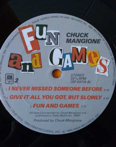 Chuck Mangione FUN AND GAMES - 1980