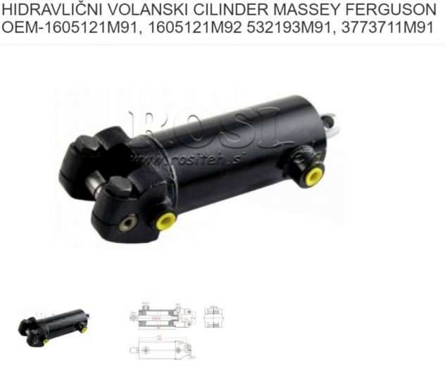 CILINDRO DEL VOLANTE IDRAULICO MASSEY FERGUSON OEM-1853466M93, 1884374M93, 31863