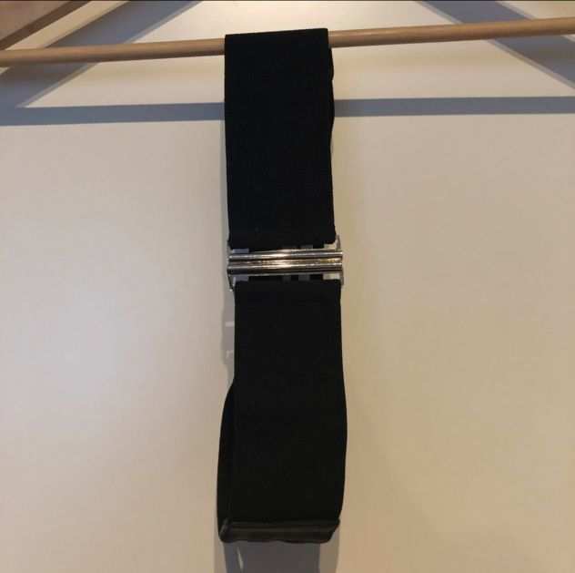 Cintura brillantinata elastica nera
