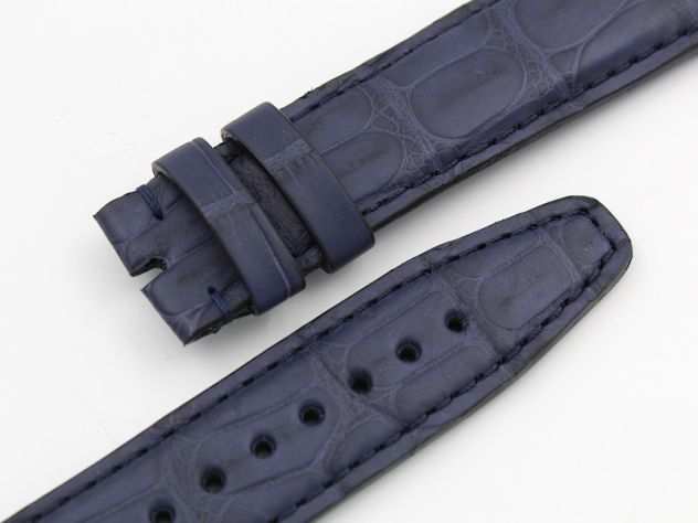 Cinturino IWC Misura 20mm Vero Coccodrillo Blu Opaco
