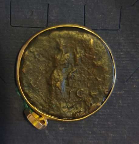 Ciondolo moneta Romana aut.castine au. 18kt.