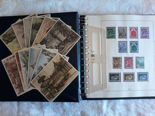 Cittagrave del Vaticano 19601977 - Collezione su Album e fogli con taschine Safe 373 francobolli  1 foglietto MNH e 12 carte postali