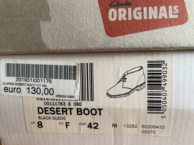 Clarks Desert Boot, colore nero, 42