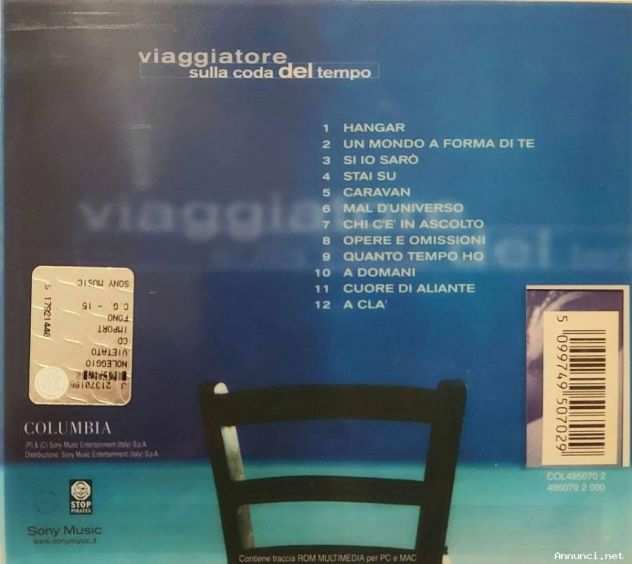 Claudio Baglioni CD Viaggiatore Sulla Coda Del Tempo Marca