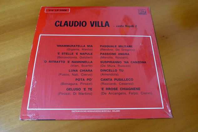 Claudio Villa LP Canta Napoli 2