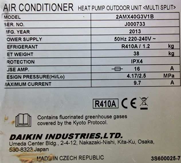 Climatizzatore inverter Daikin dual split modello Siesta con pompa di calore