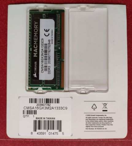 CMSA16GX3M2A1333C9 Corsair Mac Memory DDR3 1333 S