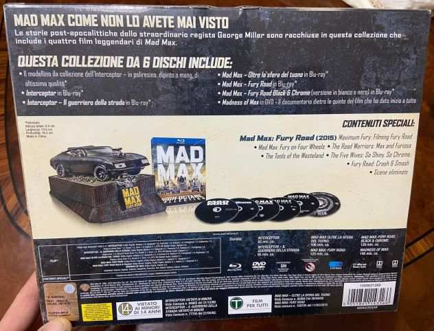 COFANETTO ITALIANO MAD MAX HIGH OCTANE COLLECTION 6 BLU-RAY  MODELLINO AUTO