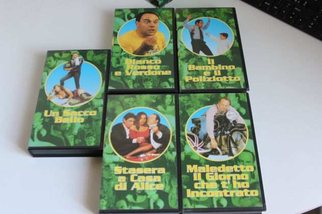 Cofanetto raro, anni 90 5 film vhs CARLO VERDONE CINEMA ITALIANO DA COLLEZIONE