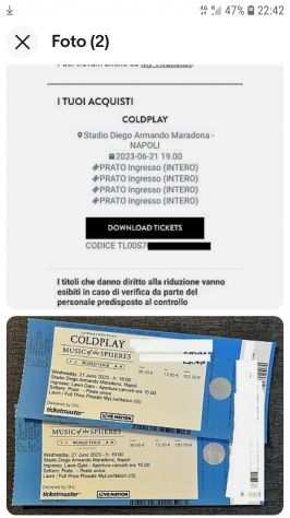 Coldplay Napoli prato