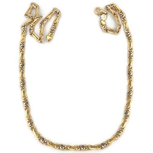 Collana classica - 21,5 g - 60 cm - 18 Kt - Collana - 18 carati Oro bianco, Oro giallo