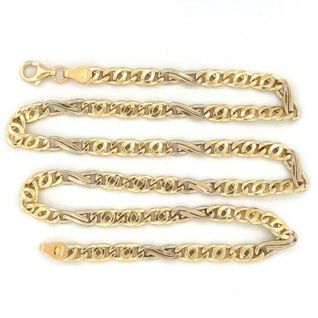Collana classica oro bicolore - 11 gr - 50 cm - Collana - 18 carati Oro giallo
