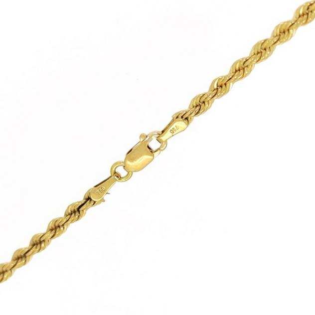 Collana con ciondolo - 18 carati Oro giallo - 0.25 tw. Zaffiro