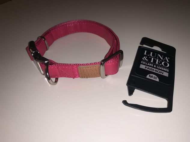 COLLARE NUOVO CON CARTELLINO PER CANI TAGLIA M,MARCArdquoLUNAampTEOrdquoFUCSIA,IN NYLON E