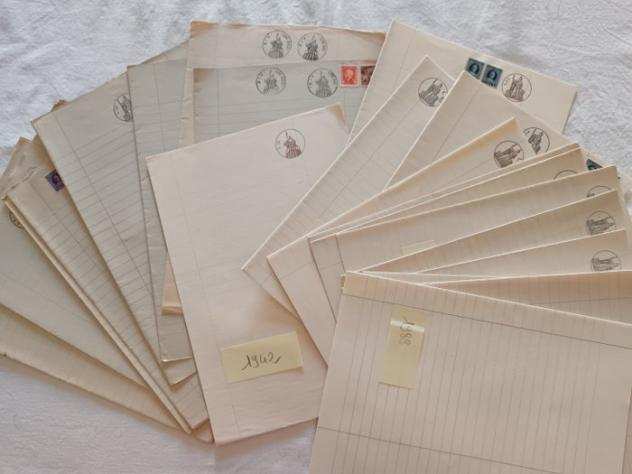 Collezione di memorabilia - 22x Fogli Carta Bollata Filigranati e Non NuoviSeminuovi dal 19351936 al 1988