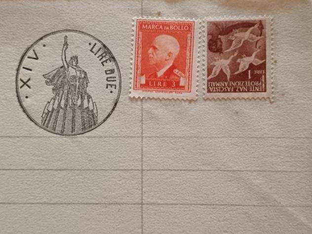 Collezione di memorabilia - 22x Fogli Carta Bollata Filigranati e Non NuoviSeminuovi dal 19351936 al 1988