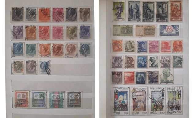 Collezione francobolli in album da 20 facciate Italia Mondo