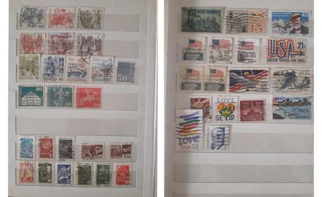 Collezione francobolli in album da 20 facciate Italia Mondo