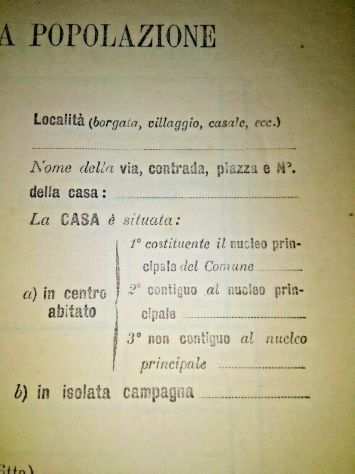 Collezionismo cartaceo - censimento regno dItalia 1921