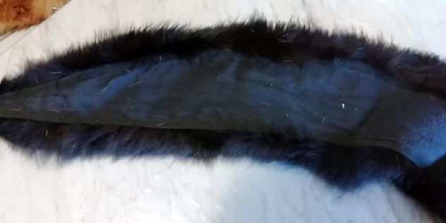 Collo pelliccia volpe nera - colore naturale - vintage