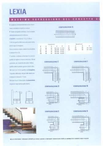 Comoda scala da interni con gradini in legno