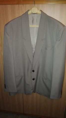 Completo giacca pantaloni marrone chiaro pura lana vergine