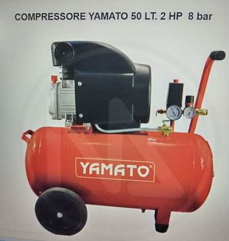 COMPRESSORE CARRELLATO YAMATO 50 LT. 2 HP 8 bar