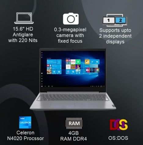 Computer portatile Lenovo V15-IGL N4020 nuovo