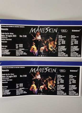 Concerto Maneskin Prato Gold - 24 luglio 2023  Sansiro